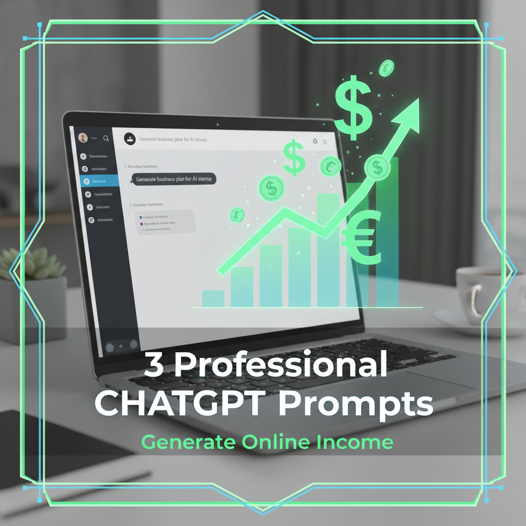 💰 3 Prompts ChatGPT Professionnels pour Générer des Revenus en Ligne Rapidement - PromptCash 